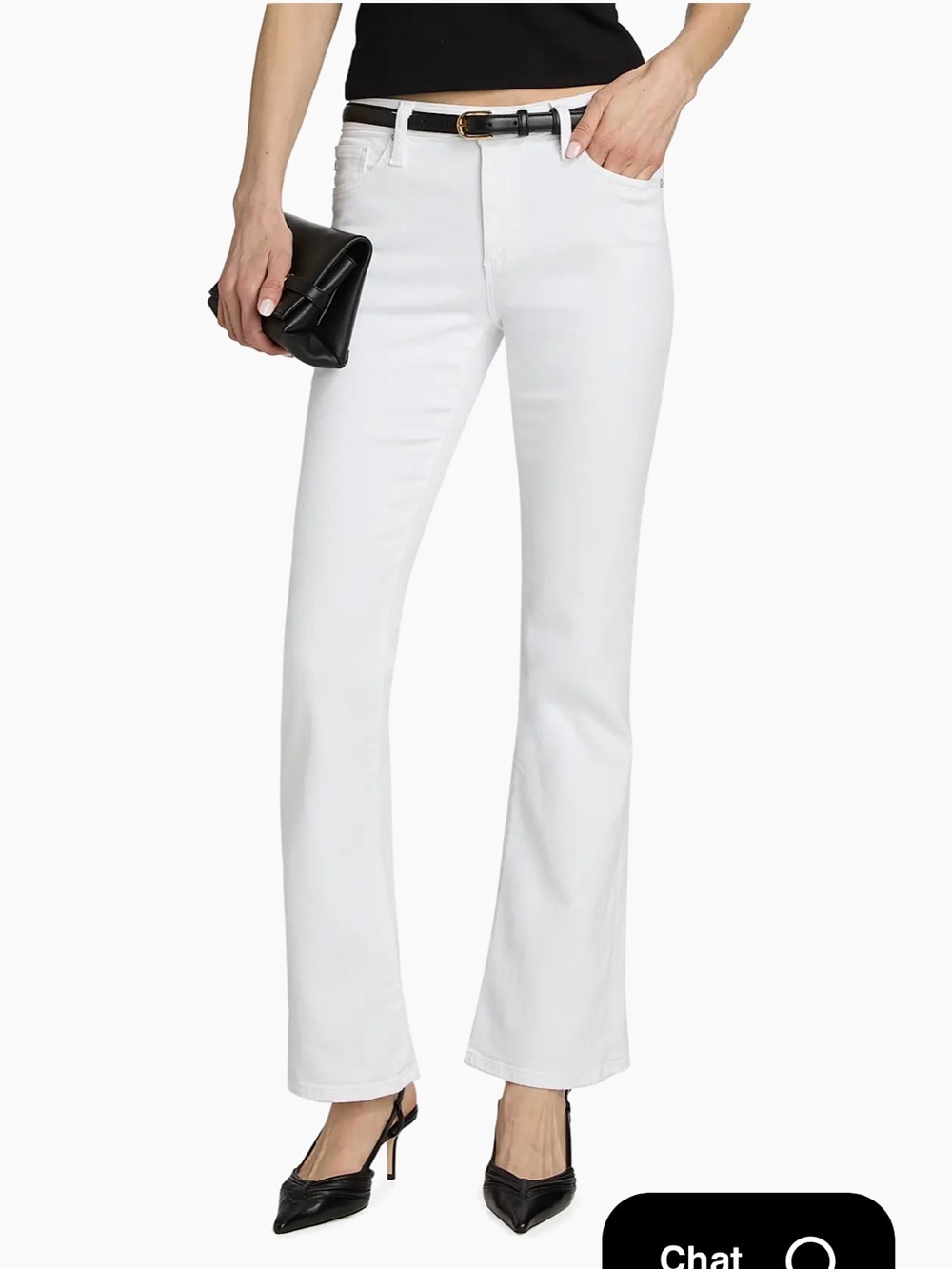 AG Adriano Goldschmied White The Angel Boot Cut Jeans